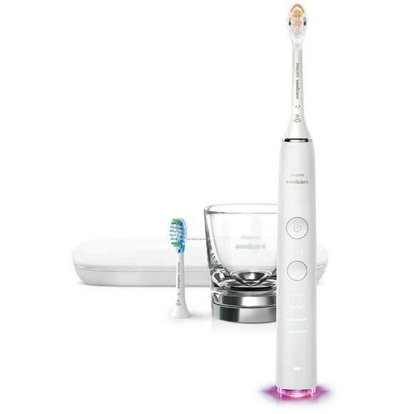 Philips Sonicare Diamondclean Smart 9300 Electric Toothbrush, Sonic Toothbrush with App, Pressure Sensor, Brush Head Detection, 4 Brushing Modes and 3 Intensity Levels, White, Model HX9903/05