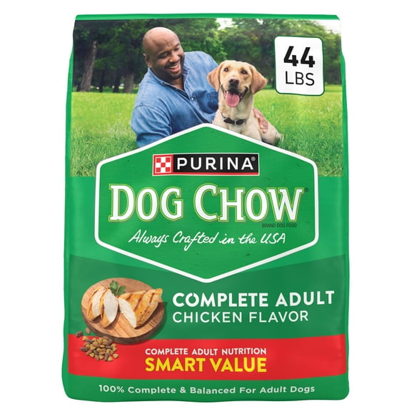 Purina Dog Chow Complete, Dry Dog Food for Adult Dogs High Protein, Real Chicken, 44 lb Bag