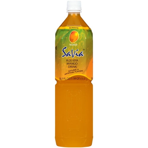 Savia Aloe Vera Juice, Mango, 50.7 Fl Oz