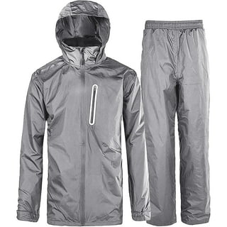 Geeksport Rain Suits for Men All-Sport Waterproof Breathable Rain Gear Hooded Rain Coats and Pants