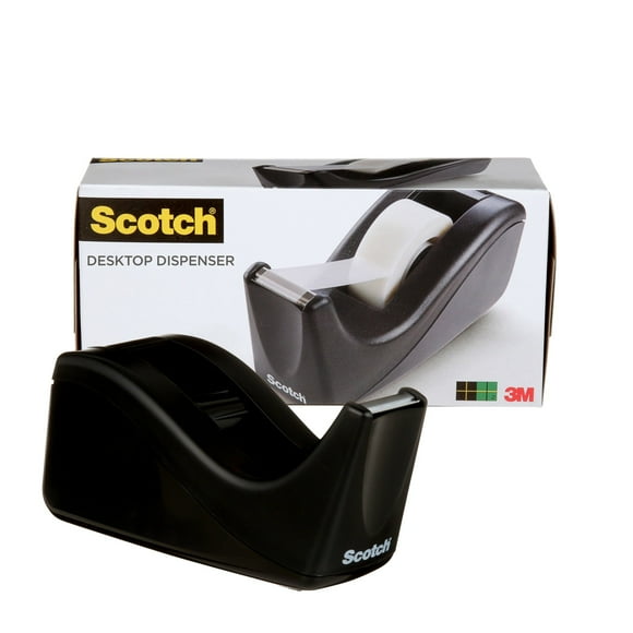 Scotch Desktop Tape Dispenser, Black Two-Tone, 1 Dispenser