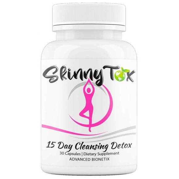Skinnytox 15 Day Colon Cleanse Detox Cleanse, Supports Healthy Bowel Movements Flushes Toxins, Boosts Energy. All Natural Weight control with Probiotics. Formula From Clinical Research