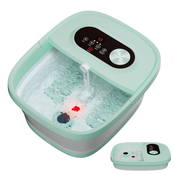 Snailax Heated Foot Spa Bath Massager with Bubble Red Light Pedicure, Foot Care Gifts