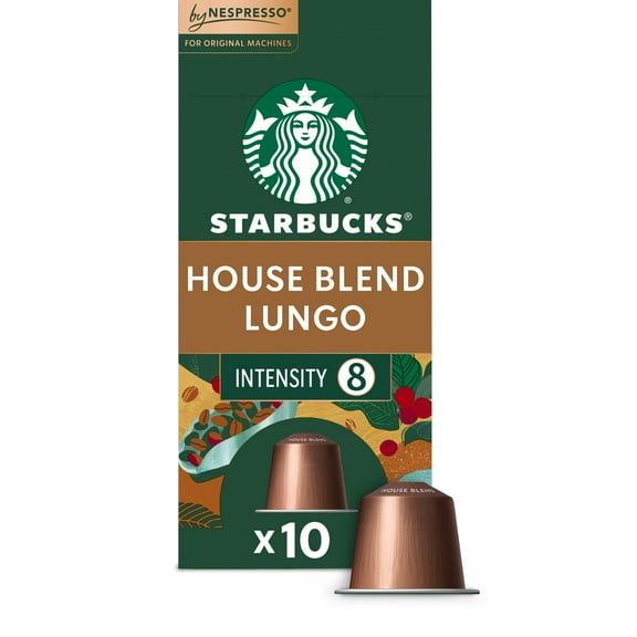 Starbucks by Nespresso Original Line, House Blend, Medium Roast Nespresso Pods, 10 Count