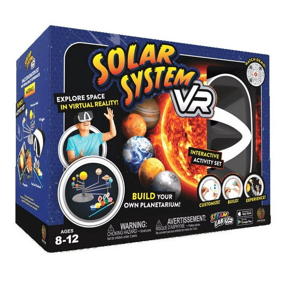 Abacus Brands Steam Lab VR Solar System Science Kit for Kids with VR Goggles, STEM Toys, Space Experiments