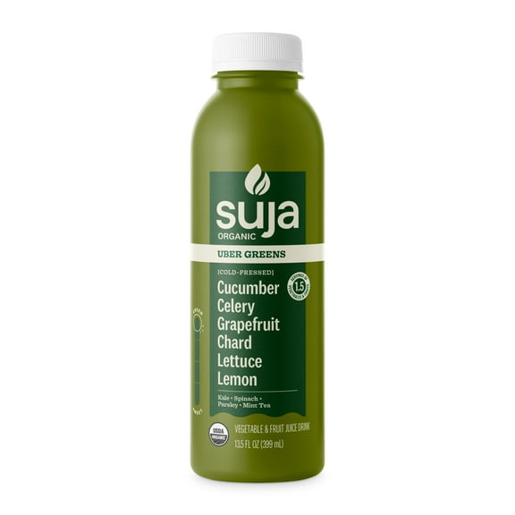 Suja Organic Uber Greens Cold Pressed Juice Drink, 13.5 fl oz Bottle