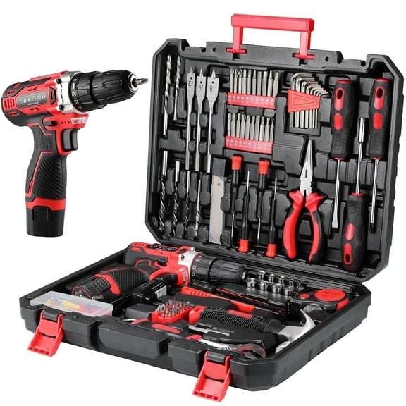 TLGREEN 12V Cordless Drill Tool set - 139 Piece, 2-Speed Adjustable Power & Rapid Charging Magnetic drill, Home Tool Kit for DIY, Repairs, Perfect Christmas Gift for Father, Husband, Friend