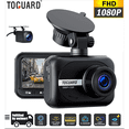 thumbnail image 1 of TOGUARD Dash Cam Front and Rear, 1080P Dash Camera, Dashcam with Night Vision, Car Camera with 2.45-inch LCD Display, Parking Mode, G-Sensor, Loop Recording, WDR, 1 of 7