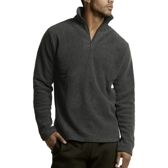 TheLovely Men's Fleece Quarter Zip Pullover Lightweight Sweater Jacket