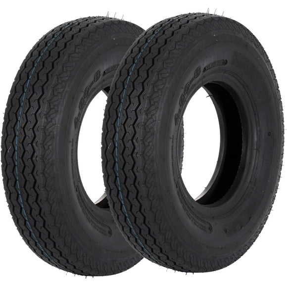 WEIZE 4.80-8 Trailer Tire 4.8-8 480-8, Highway Boat Utility LRC 6PR, Load Range C Set of 2