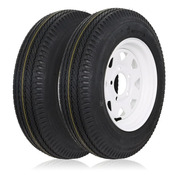 Weize 2PK 5.30-12 Bias Trailer Tire with 12" Wheel - 5 on 4-1/2" - Load Range C