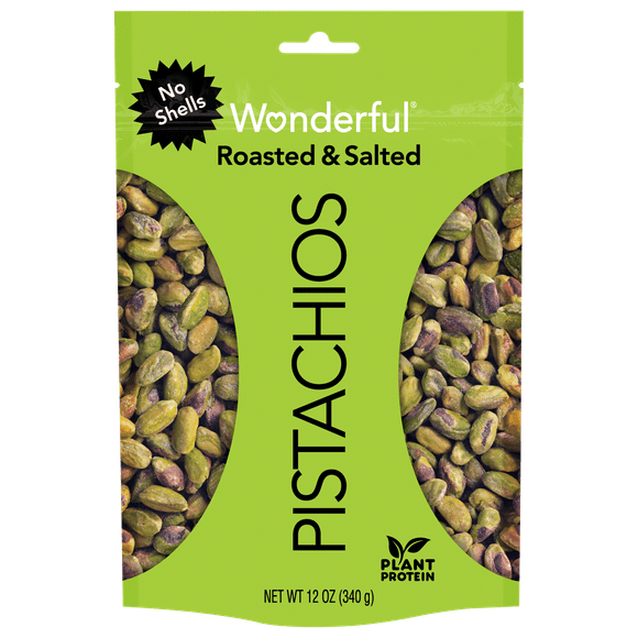 Wonderful Pistachios No Shells Roasted & Salted Nuts, 12 Ounce Bag