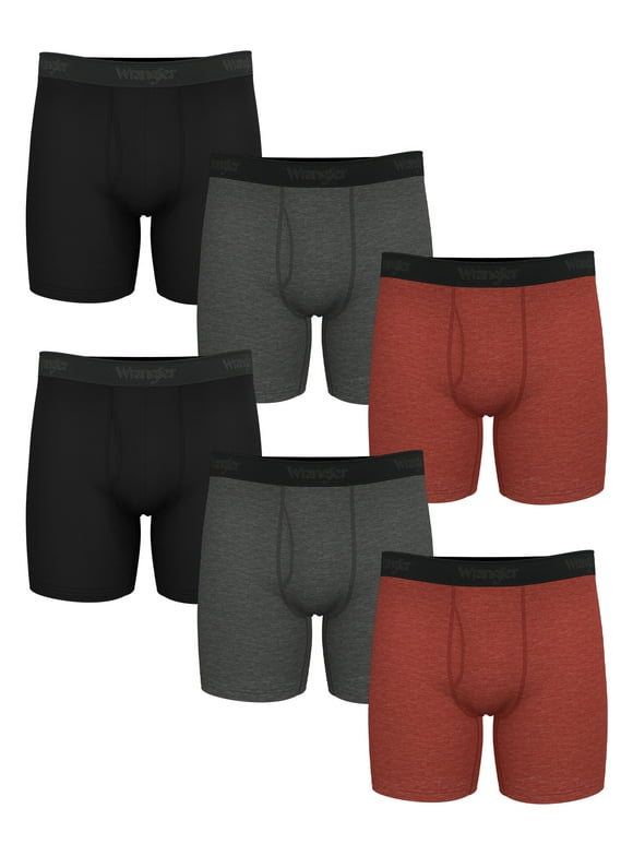 Men's Active Stretch Boxer Brief Set, Underwear for Men, L, 6 Pack