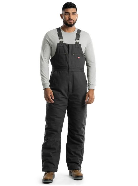 Workwear Men's Insulated Heavy Duty Flex Duck Work Bib Overall, Size S-3XL