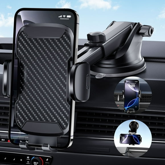 YOOVEE Universal Car Phone Holder Upgraded 360° Rotatable for Dashboard, Windshield & Air Vent Mount for 4.0"-7.0" Phones (iPhone, Google Pixel, Samsung Galaxy, Motorola,etc)