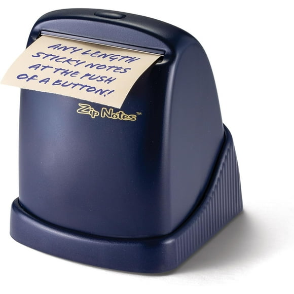 Zip Notes Executive Sticky Notes on a Roll, Battery-Operated Dispenser, Dark Blue (0023)